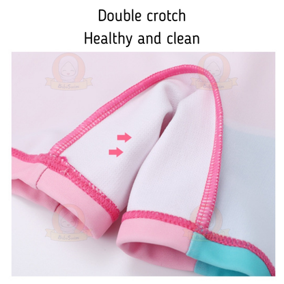 BIBISWIM Swimming Suit Kid Swimsuit Baby Girl Swimwear Cap
