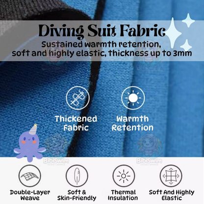 BIBISWIM Baby Neoprene Thermal Swim Wear Swimwear Wetsuit Kids Keep Warm Prevent Cold Swimming Suits