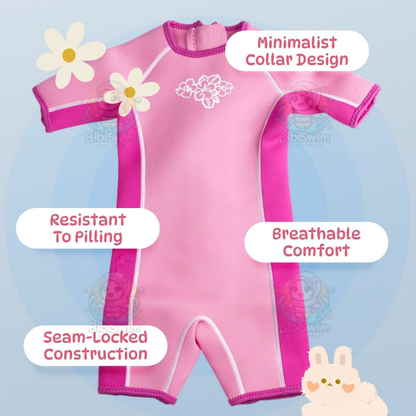 BIBISWIM Baby Neoprene Thermal Swim Wear Swimwear Wetsuit Kids Keep Warm Prevent Cold Swimming Suits