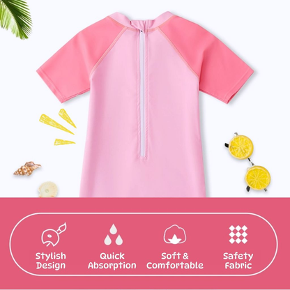 BIBISWIM Swimwear Baby Boy Girl 0-3 Years Old Kids Infant Short Sleeve Swimming Suit Swimsuit Baby