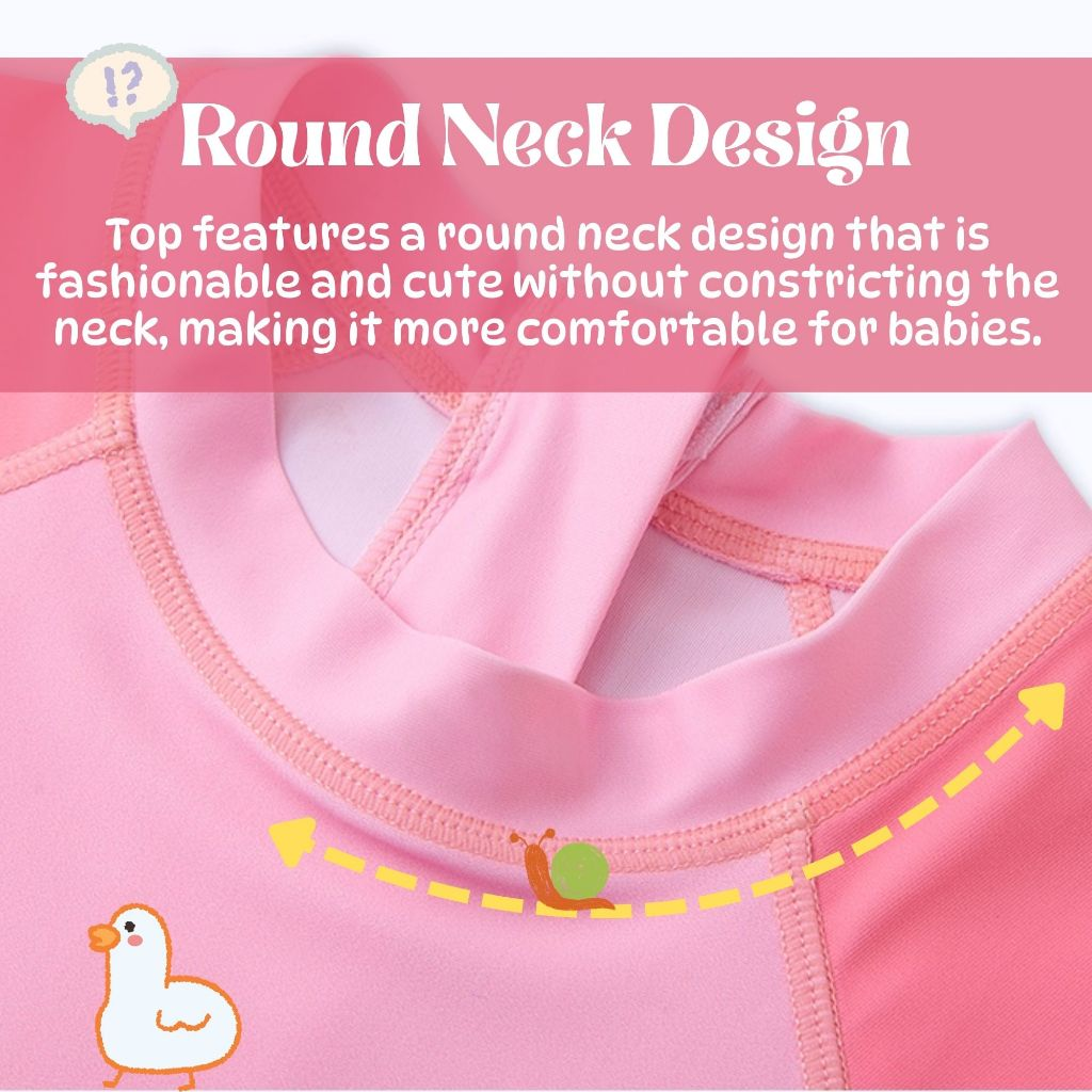 BIBISWIM Swimwear Baby Boy Girl 0-3 Years Old Kids Infant Short Sleeve Swimming Suit Swimsuit Baby