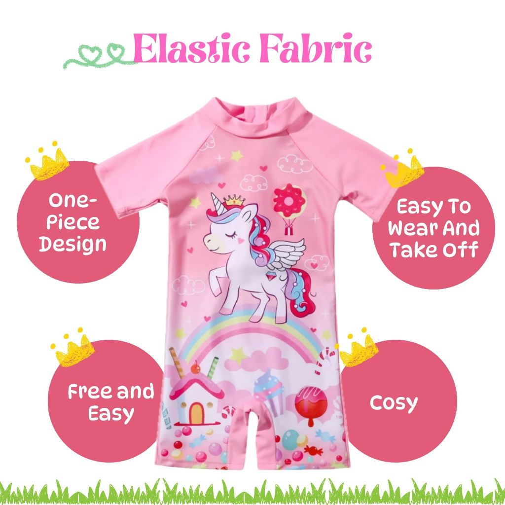 BIBISWIM Swimwear Baby Boy Girl 0-3 Years Old Kids Infant Short Sleeve Swimming Suit Swimsuit Baby