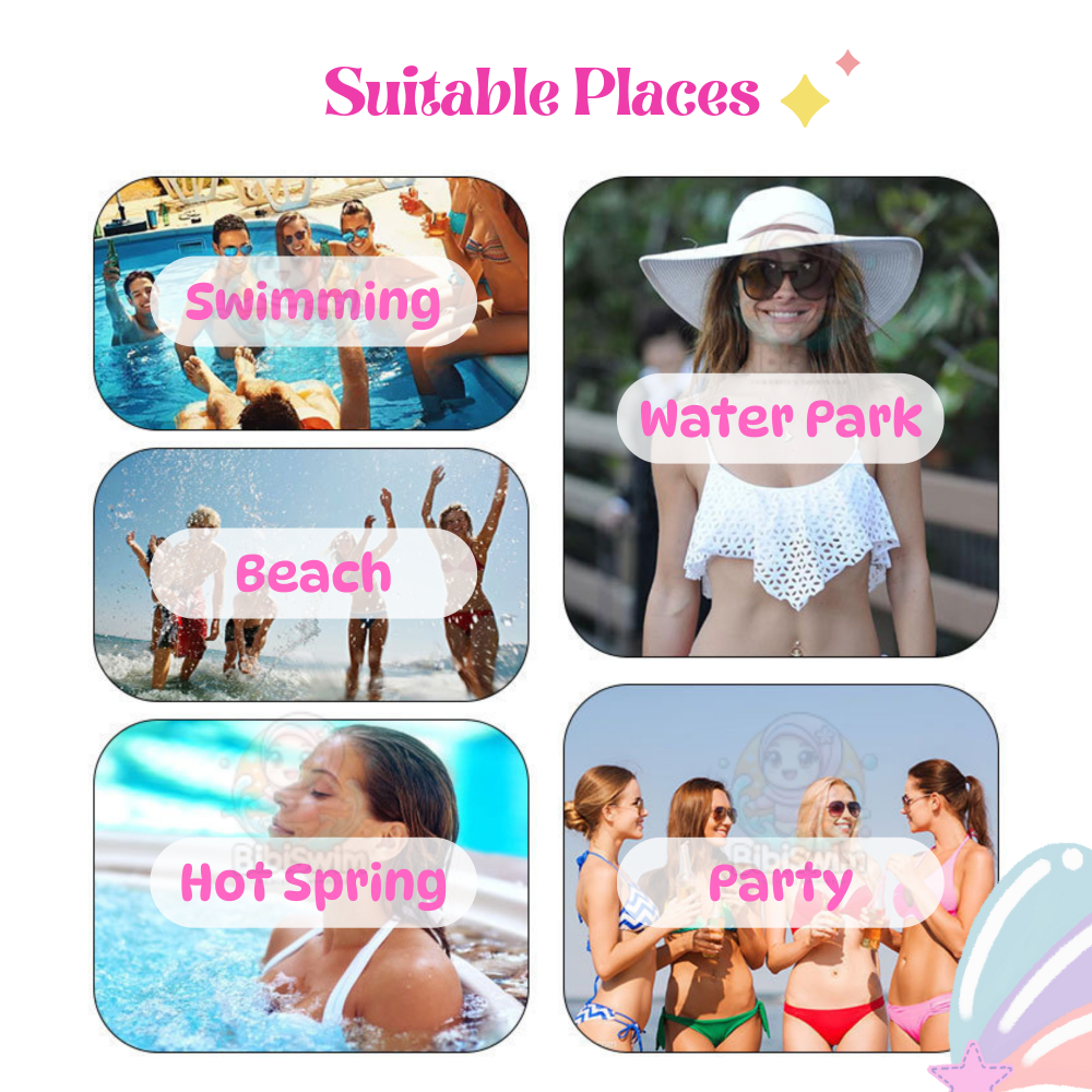 BIBISWIM Baju Renang Muslimah Swimming Suit for Women