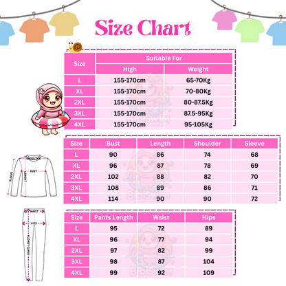 BIBISWIM Baju Renang Muslimah Swimming Suit for Women