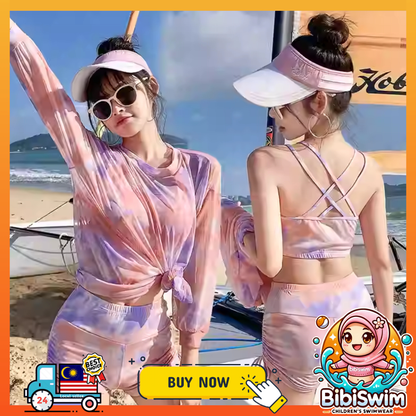 BIBISWIM Swimming Suit For Women Swimwear Three Piece Sport Bikini Plus Size Swimsuit