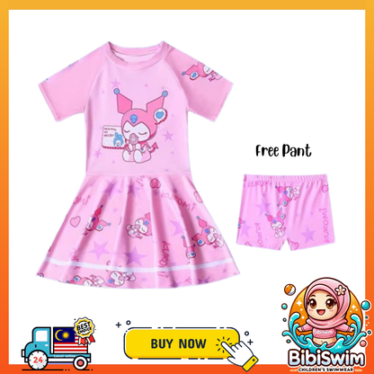 BIBISWIM Swimming Suit Kid Baby Swimming Suit Girl Swimsuit Kids Kuromi