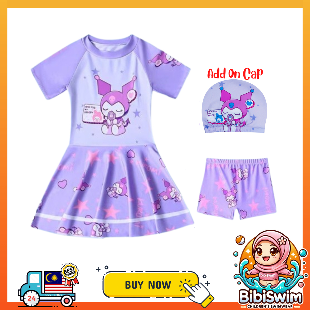 BIBISWIM Swimming Suit Kid Baby Swimming Suit Girl Swimsuit Kids Kuromi