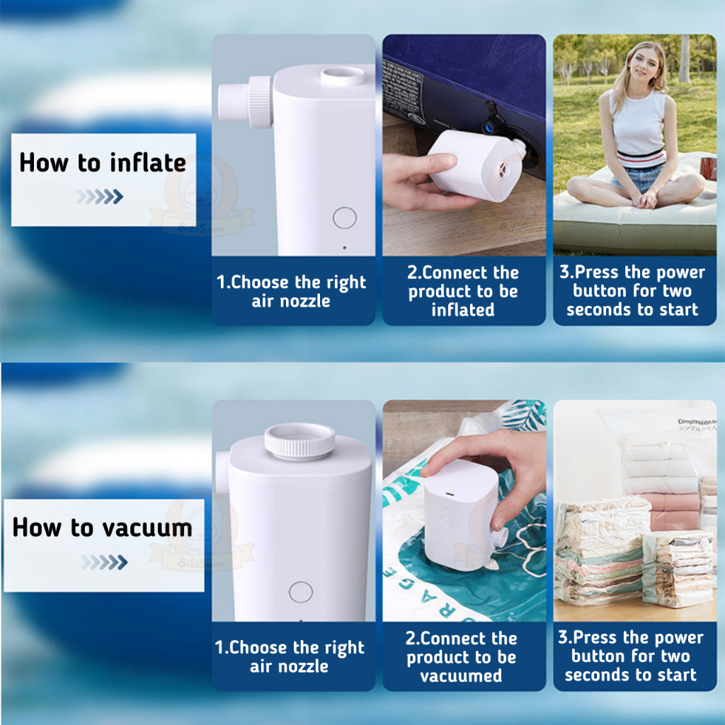 BIBISWIM Portable Electric Air Pump 2500mAh