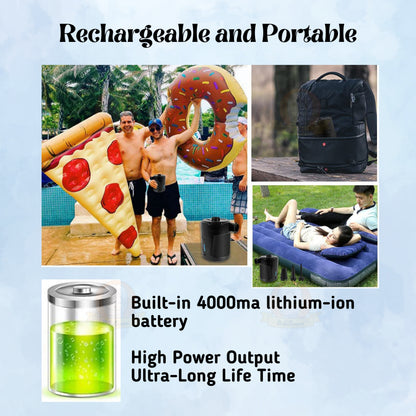 BIBISWIM Portable Electric Air Pump 2500mAh