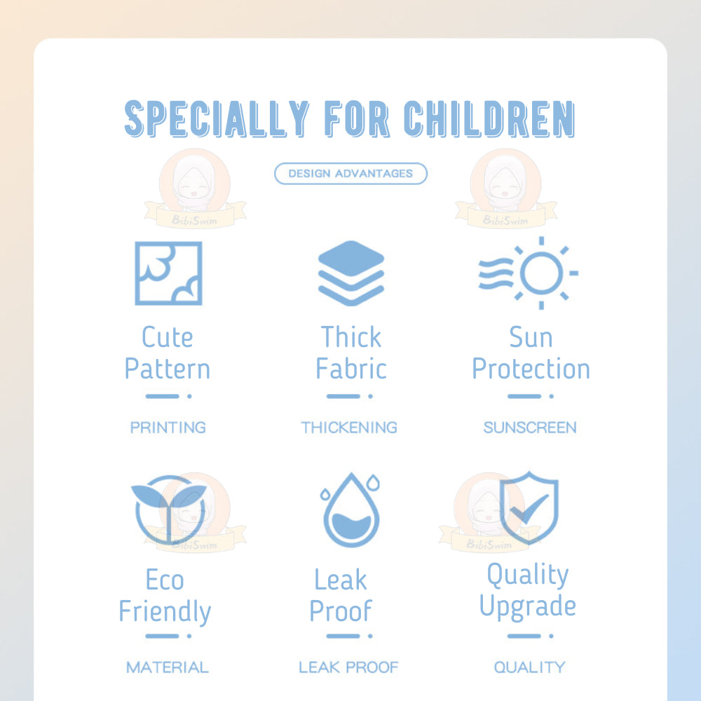 BIBISWIM Cartoon Kids Swim Ring 1+