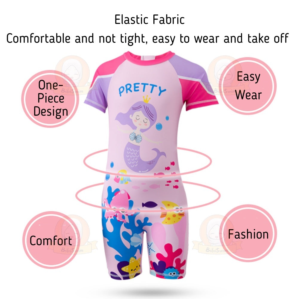 BIBISWIM Mermaid Kitty UPF50+ Swim Set
