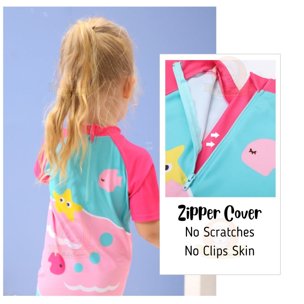 BIBISWIM Mermaid Kitty UPF50+ Swim Set
