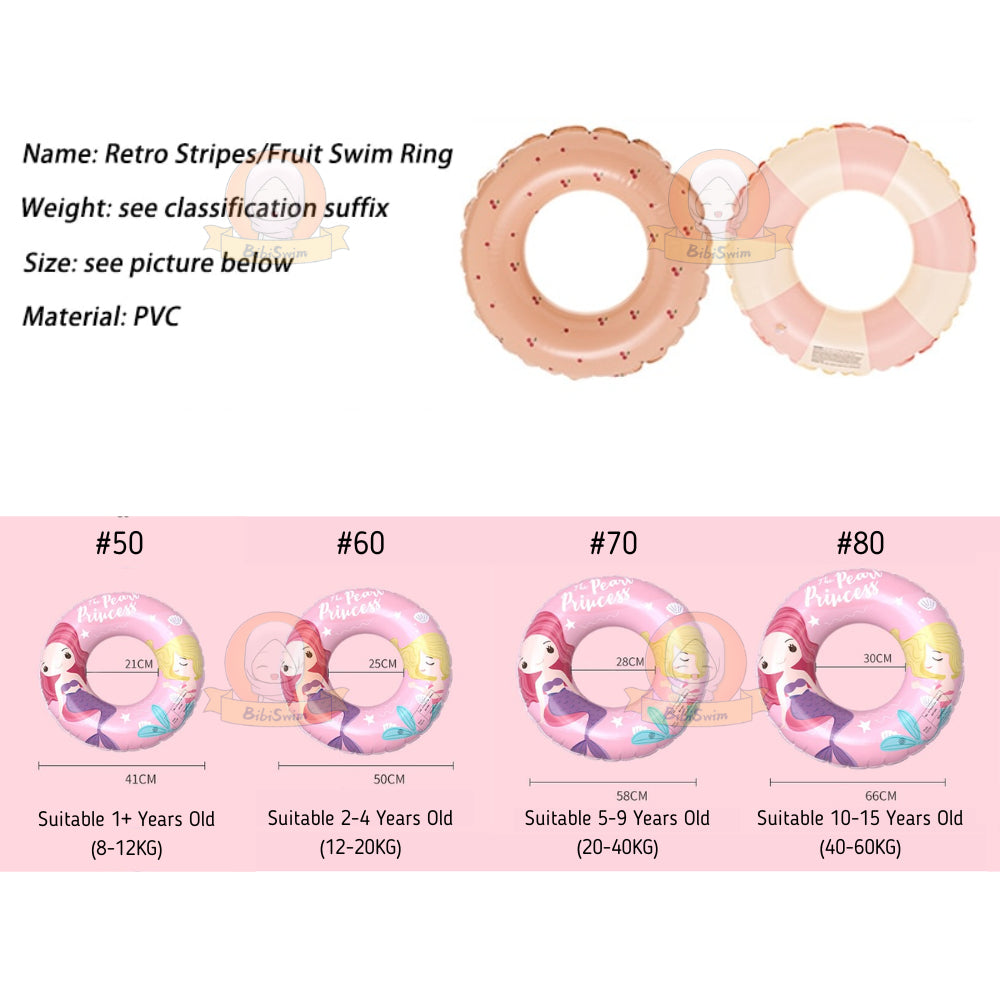 BIBISWIM Cartoon Kids Swim Ring 1+