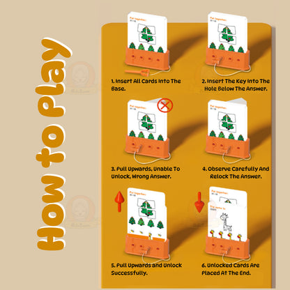 BIBISWIM Logic Key Puzzle Cards