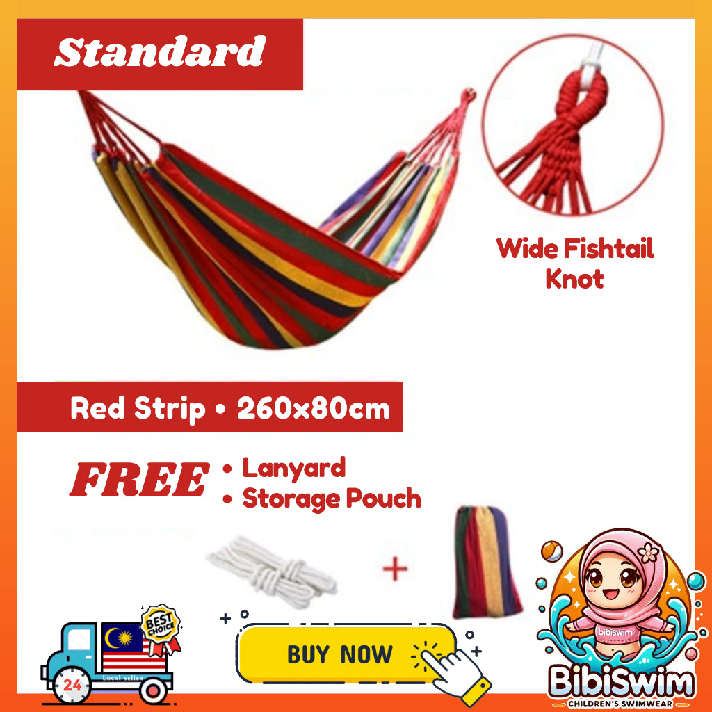 BIBISWIM Striped Canvas Hammock Swing Chair