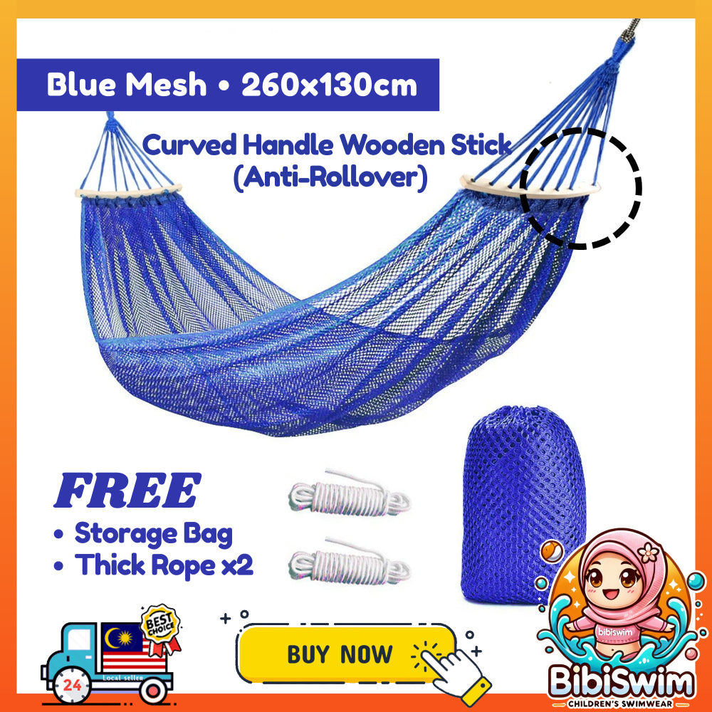 BIBISWIM Striped Canvas Hammock Swing Chair