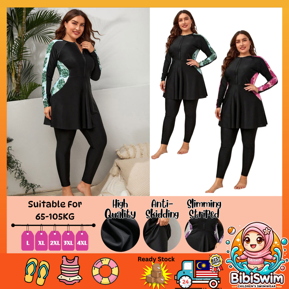BIBISWIM Plus Size Floral Burkini
