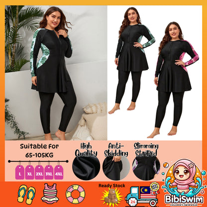 BIBISWIM Plus Size Floral Burkini