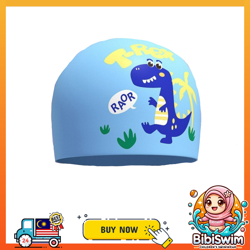 BIBISWIM Kids Swim Cap 12 Animal Designs