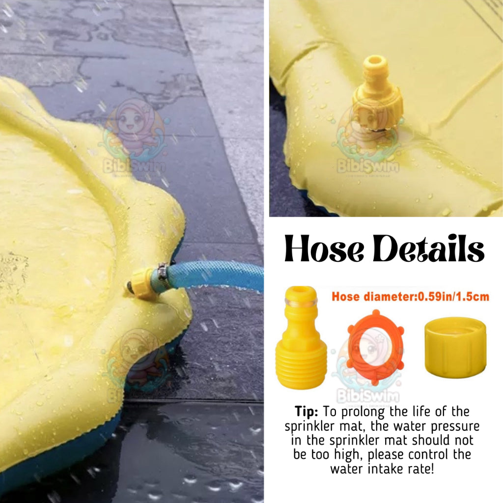 BIBISWIM Thick Splash Mat Kids Water Play