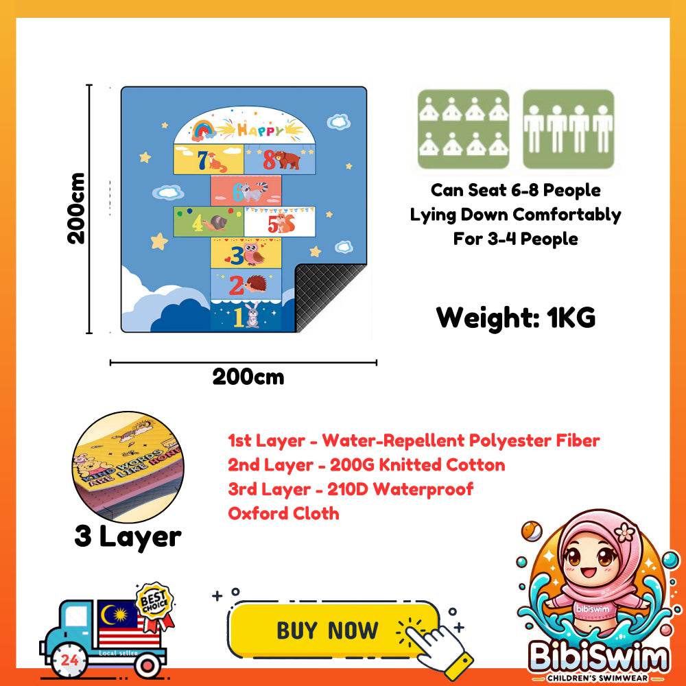 BIBISWIM Foldable Waterproof Picnic Mat