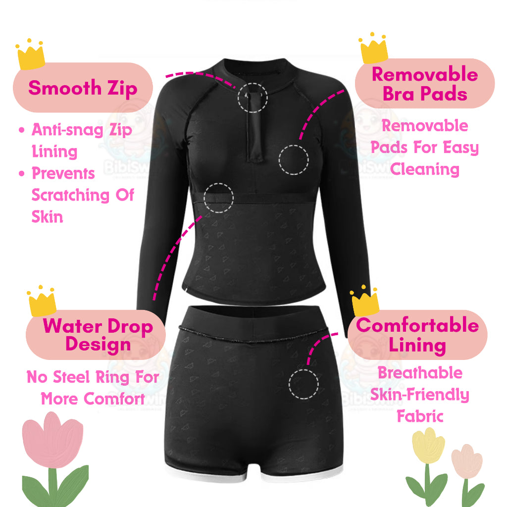 BIBISWIM Modest 3-Piece Swim Set