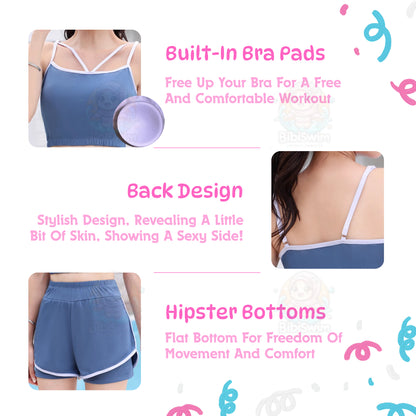 BIBISWIM Plus Size 3pc Sport Bikini Set