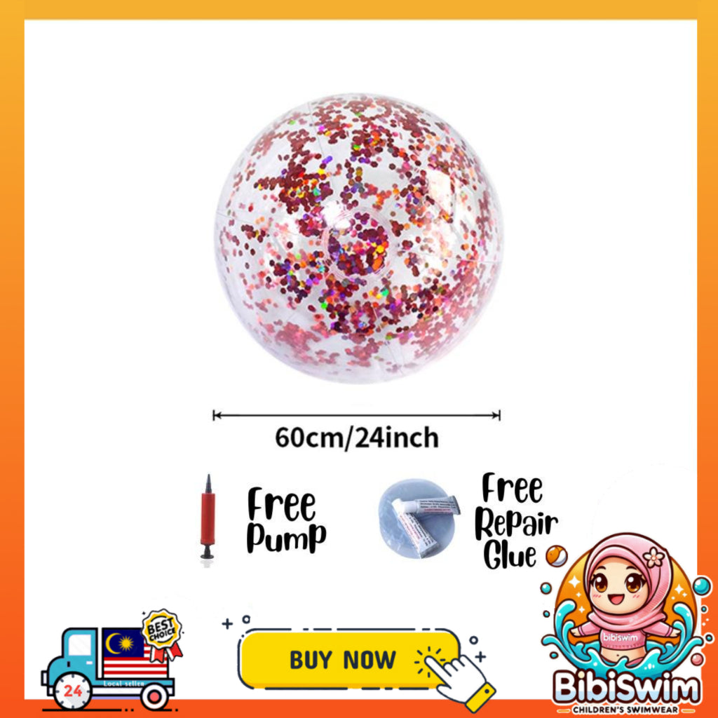 BIBISWIM Inflatable Kids Beach Ball Set