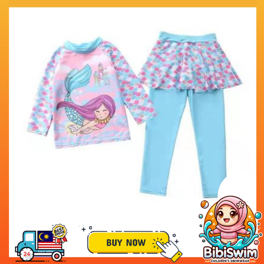 BIBISWIM UPF50 Girls 2-Piece Swim Set