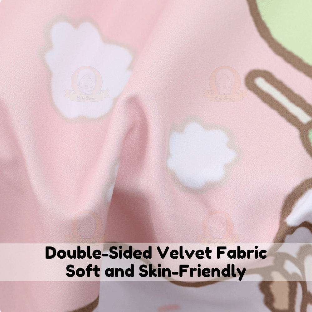 BIBISWIM Quick-Dry Cartoon Hooded Swim Towel