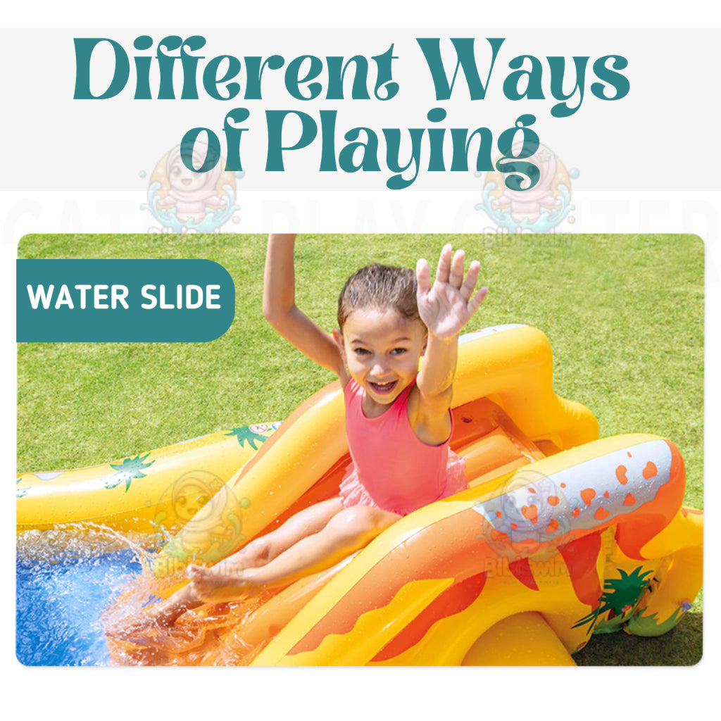 BIBISWIM Inflatable Water Slide Play Pool