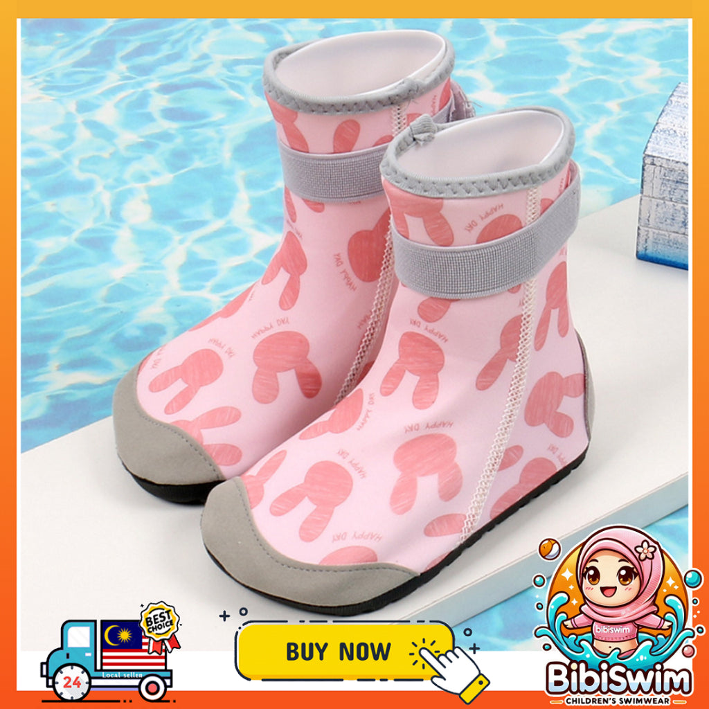 BIBISWIM Astronaut Blue Bunny Swim Socks