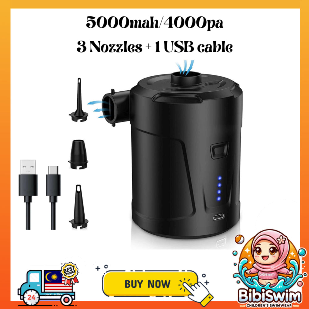 BIBISWIM Portable Electric Air Pump 2500mAh