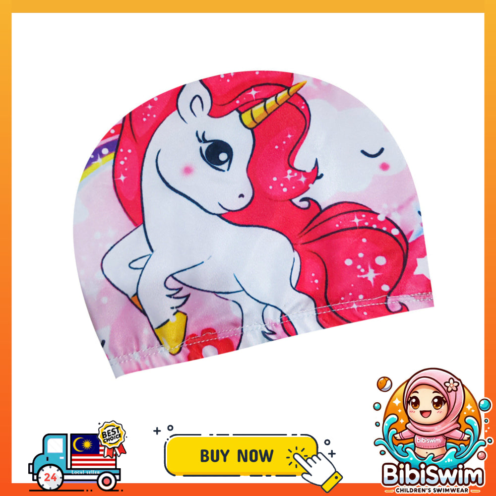 BIBISWIM Cartoon Kids Swim Cap