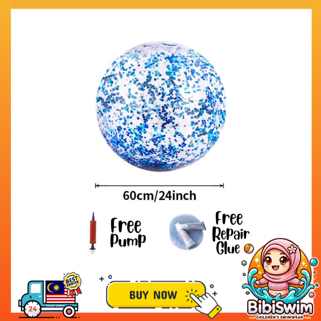 BIBISWIM Inflatable Kids Beach Ball Set
