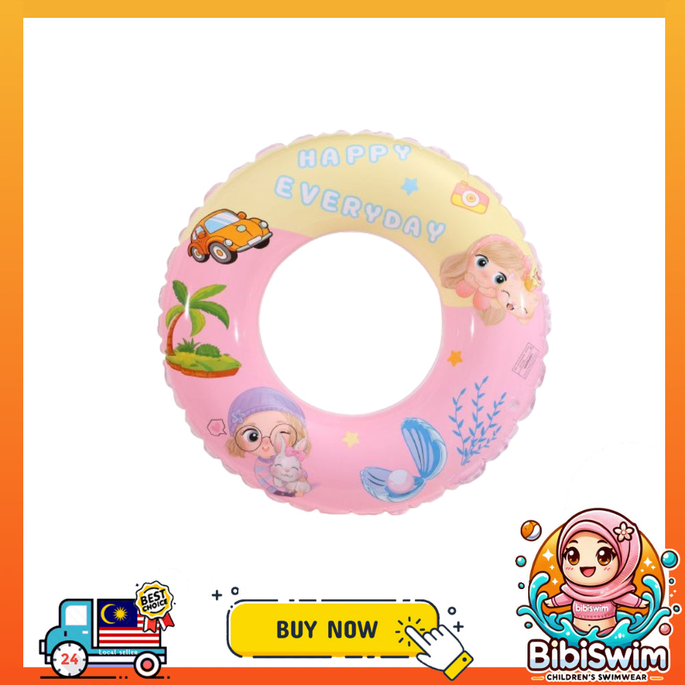BIBISWIM Cartoon Kids Swim Ring 1+