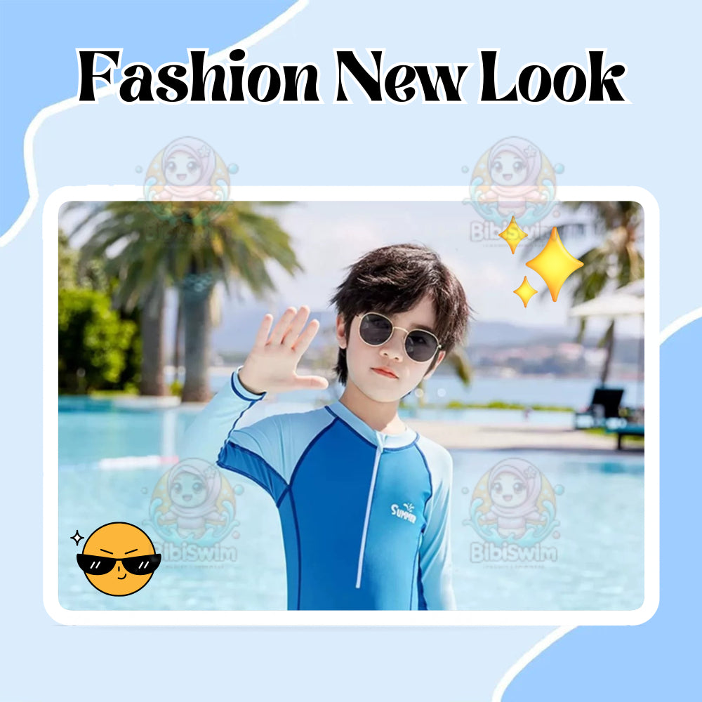 BIBISWIM UPF 50+ Zip Front Kids Swimsuit