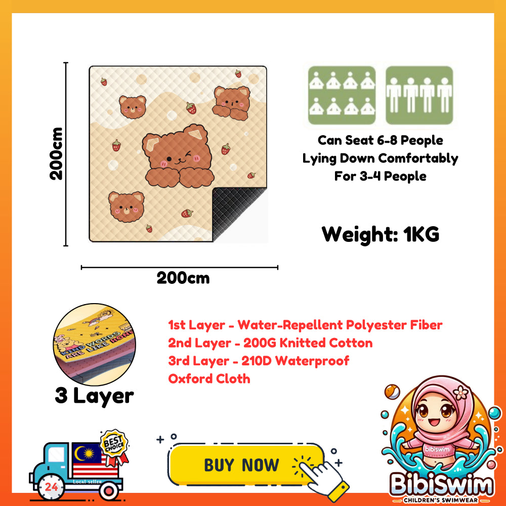 BIBISWIM Foldable Waterproof Picnic Mat