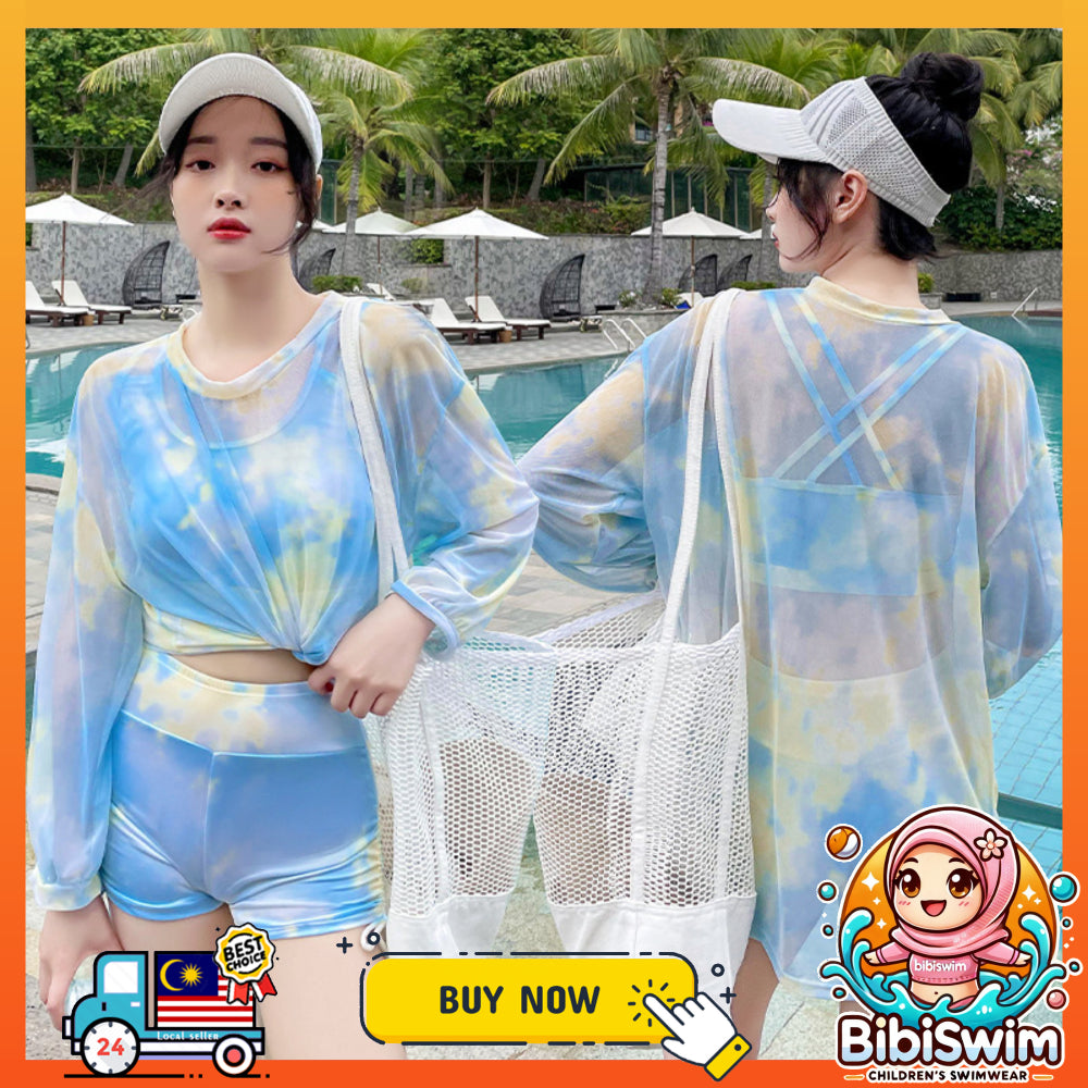 BIBISWIM Plus Size 3pc Sport Bikini Set