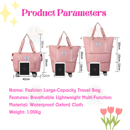 BIBISWIM Expandable Wheeled Travel Bag