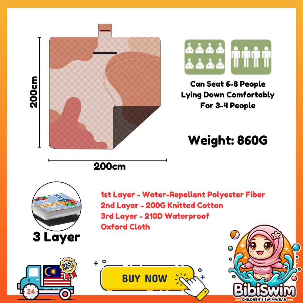 BIBISWIM Foldable Waterproof Picnic Mat
