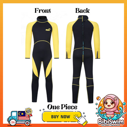 BIBISWIM Kids 3MM Thermal Swim Wetsuit