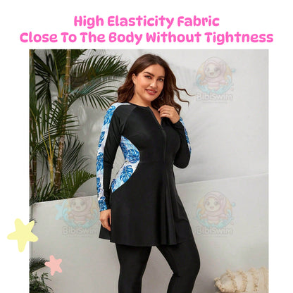 BIBISWIM Plus Size Floral Burkini