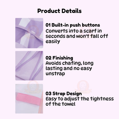 BIBISWIM Quick-Dry Cartoon Hooded Swim Towel