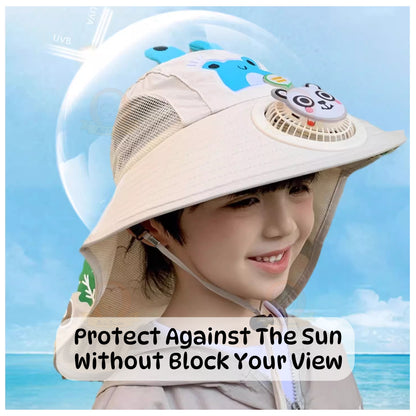 BIBISWIM USB Fan Sun Hat UPF 50+
