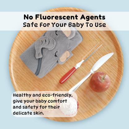 BIBISWIM Coral Fleece Baby Hooded Towel