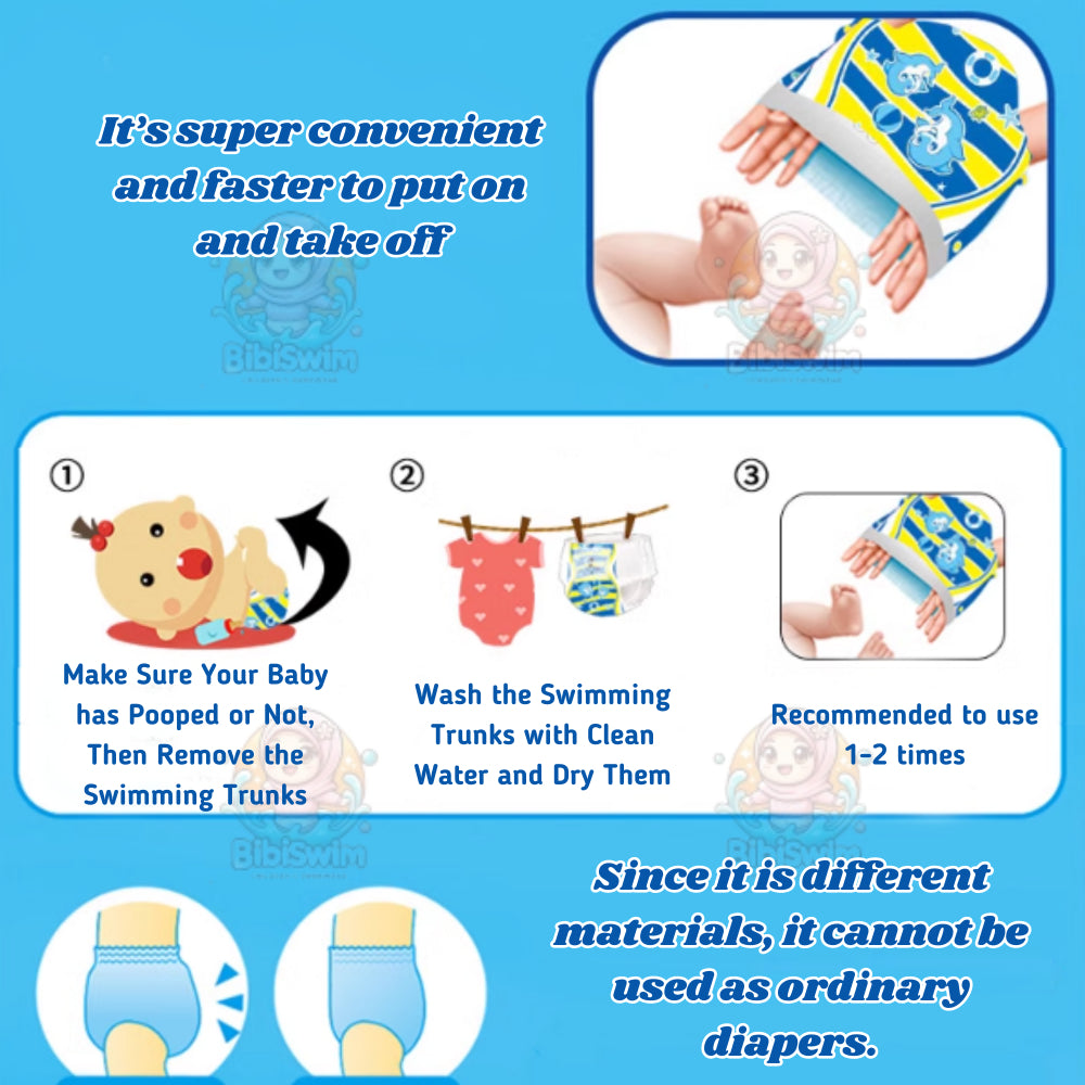 BIBISWIM Leakproof Baby Swim Diapers