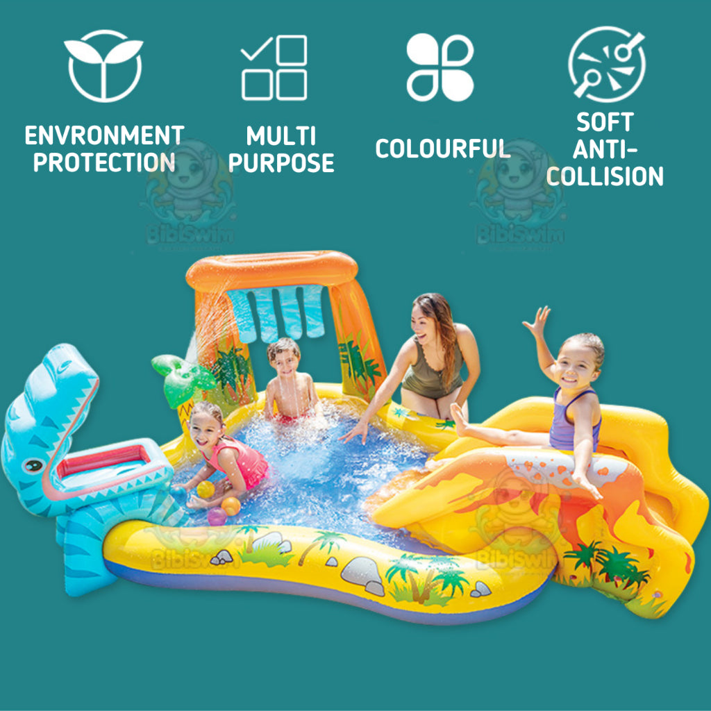 BIBISWIM Inflatable Water Slide Play Pool