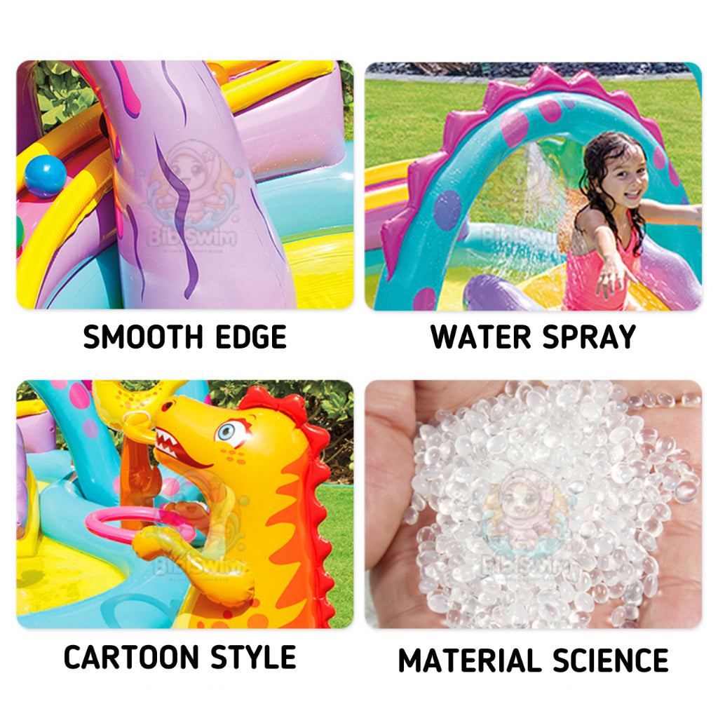 BIBISWIM Inflatable Water Slide Play Pool