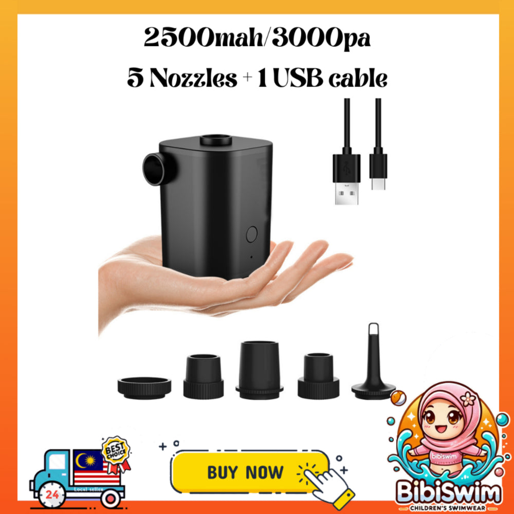 BIBISWIM Portable Electric Air Pump 2500mAh